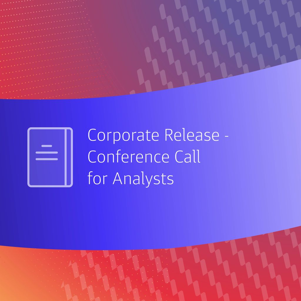  Corporate Release – Conference Call For Analysts On 27 April 2004
