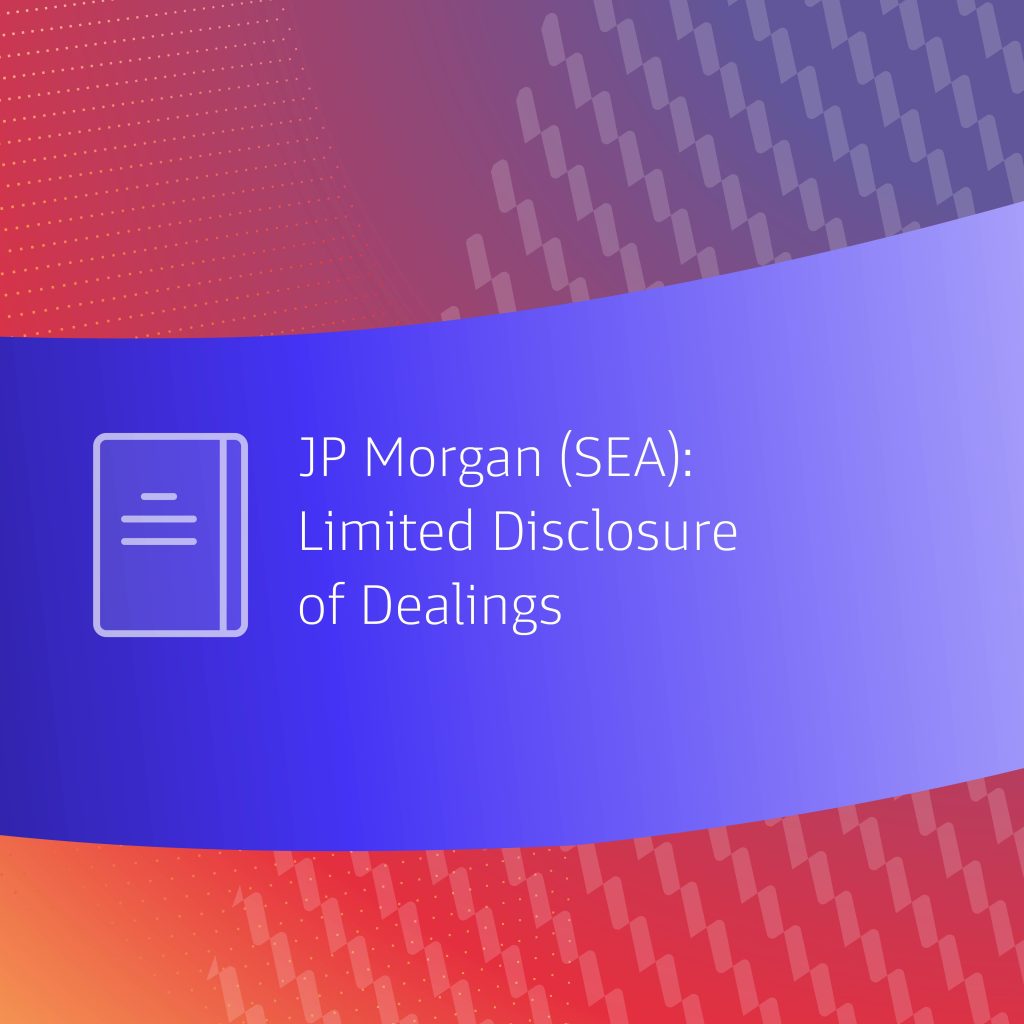 J.P. Morgan (S.E.A.) Limited Disclosure Of Dealings: United Test & Assembly Ctr Ltd