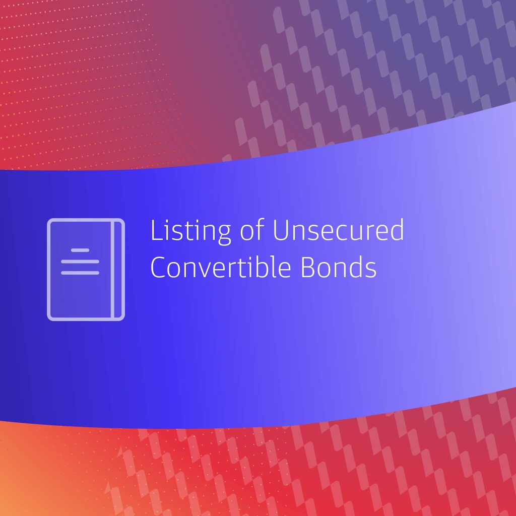 Listing Of Unsecured Convertible Bonds Due 2013
